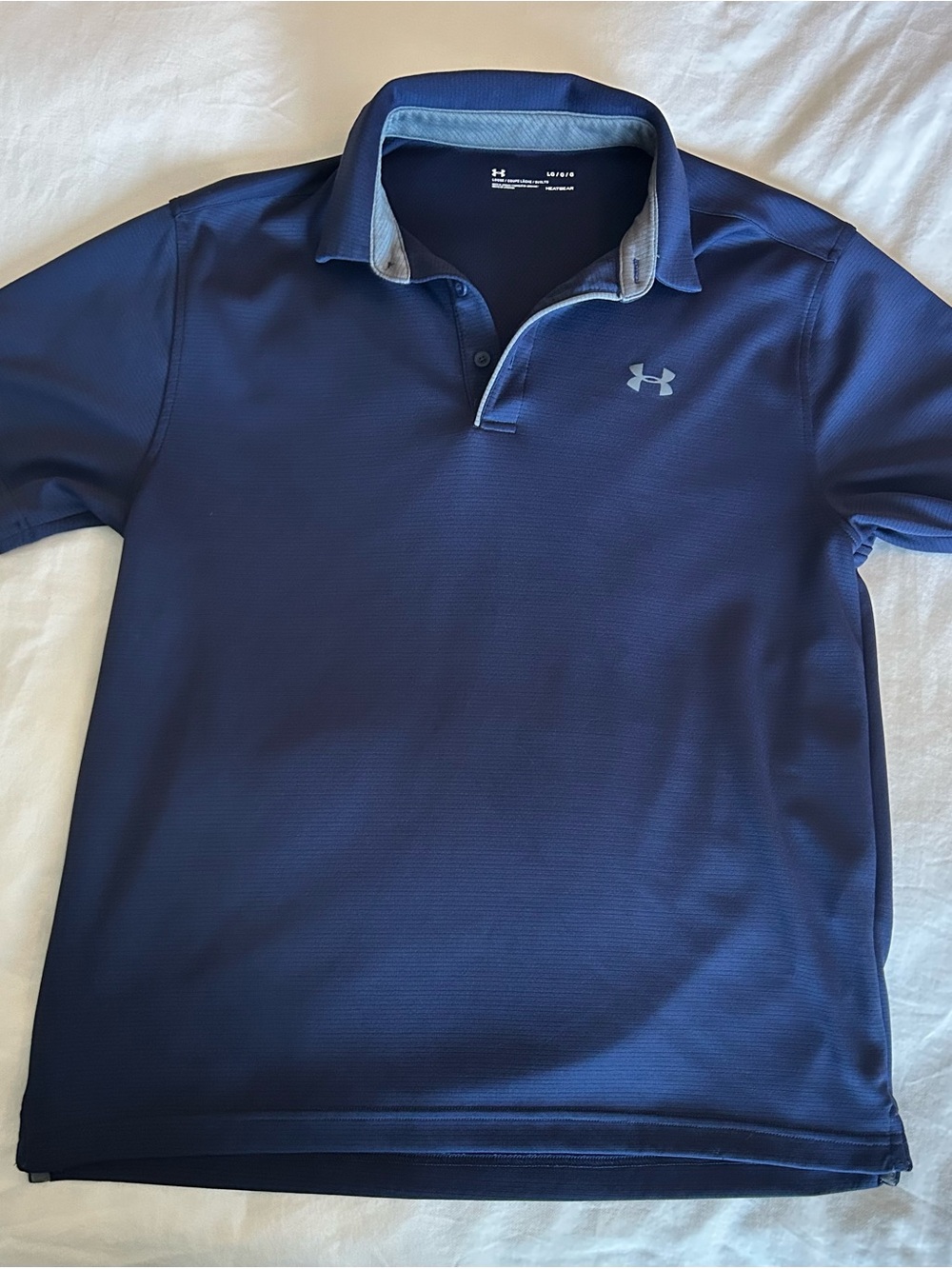 Under Armour Men’s Navy Blue Polo with Contrast Collar
